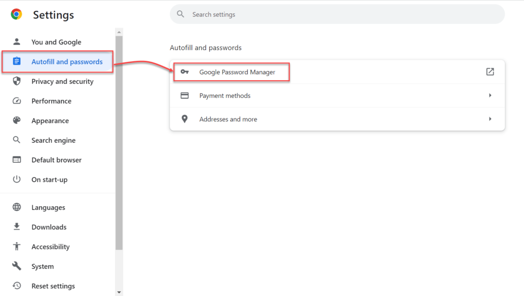 Google Chrome Autofill and Password